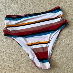 Cupshe High Waisted Striped Swim Suit Bottoms